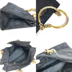 Prada Handbag Metal Handle Nylon Black — view 8