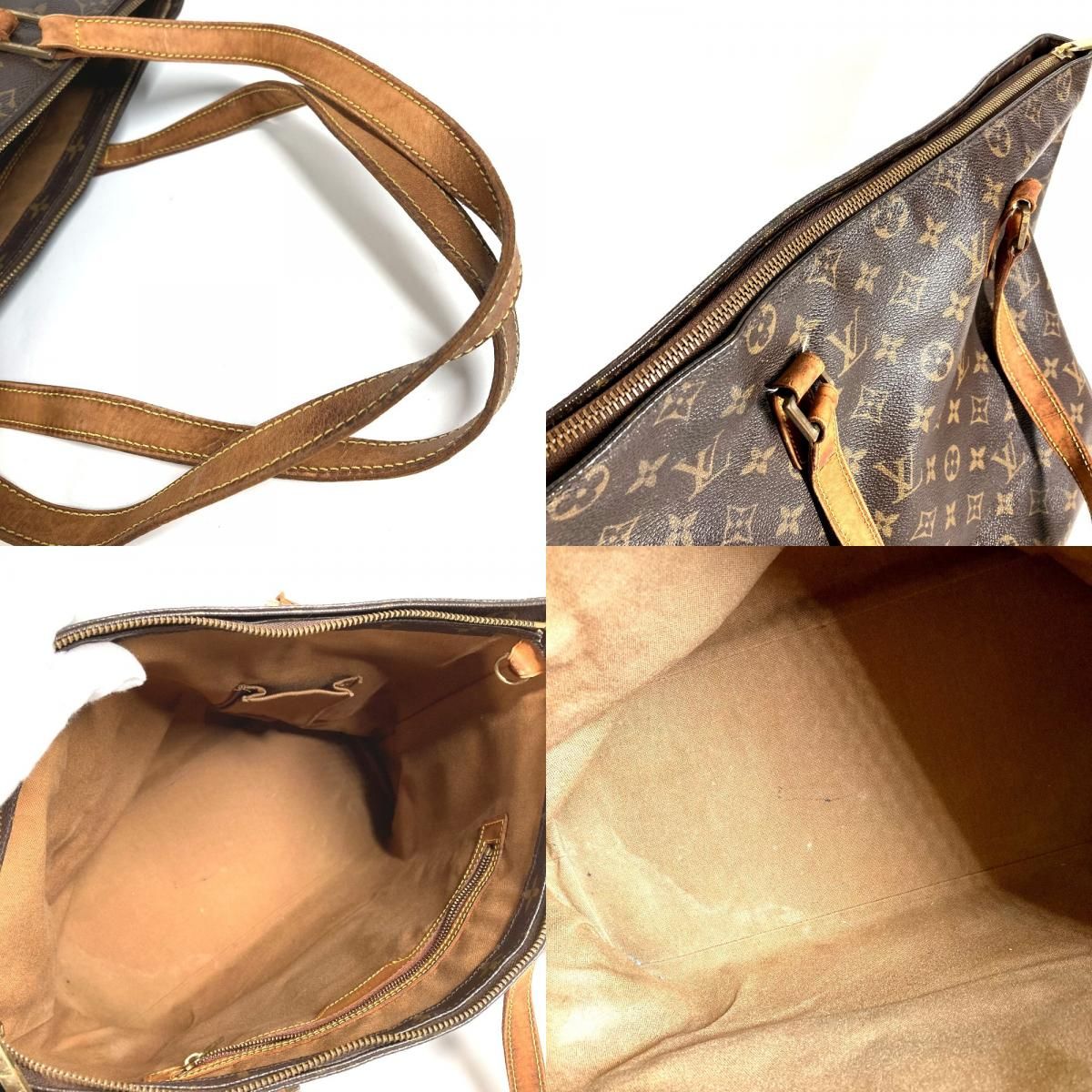 Louis Vuitton Shoulder Bag Cabas Mezzo Monogram Canvas Brown — view 8