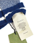 Gucci Gloves Logo GG Fingerless Cashmere Navy — view 6