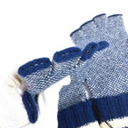Gucci Gloves Logo GG Fingerless Cashmere Navy — view 4