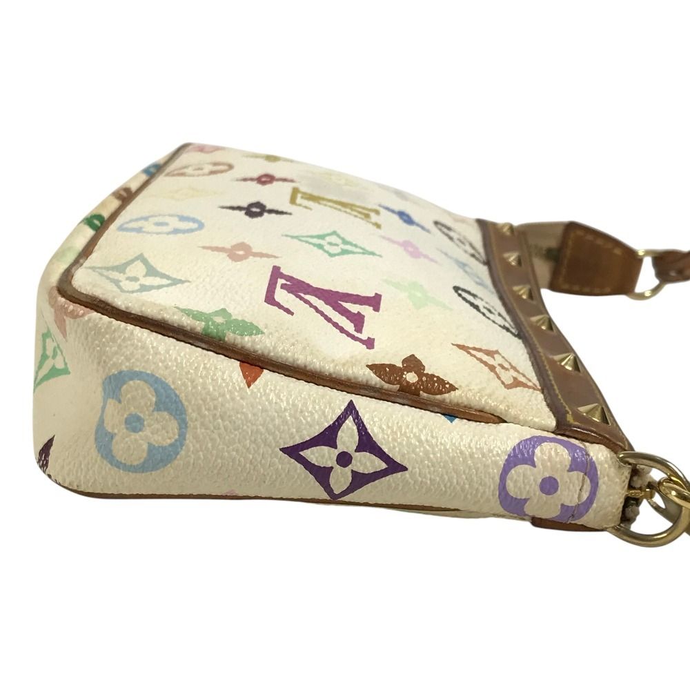 Louis Vuitton Shoulder Bag Pochette Monogram Multi Canvas Blanc White — view 4