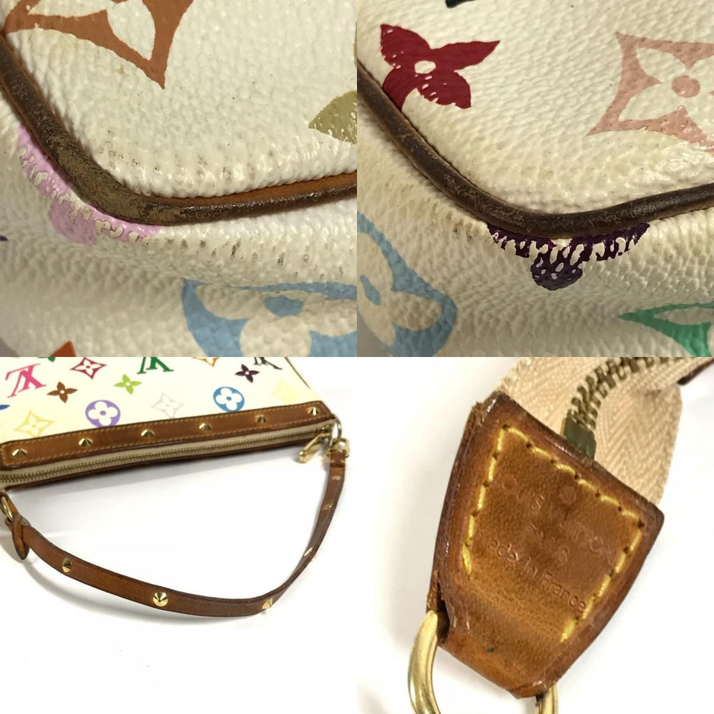 Louis Vuitton Shoulder Bag Pochette Monogram Multi Canvas Blanc White — view 8