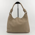 Loewe Anagram Flamenco Hobo Shoulder Bag Beige Leather Vintage