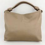 Loewe Anagram Flamenco Hobo Shoulder Bag Beige Leather Vintage — view 3