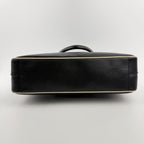 Prada Triangle Logo Tote Black Leather Vintage — view 7