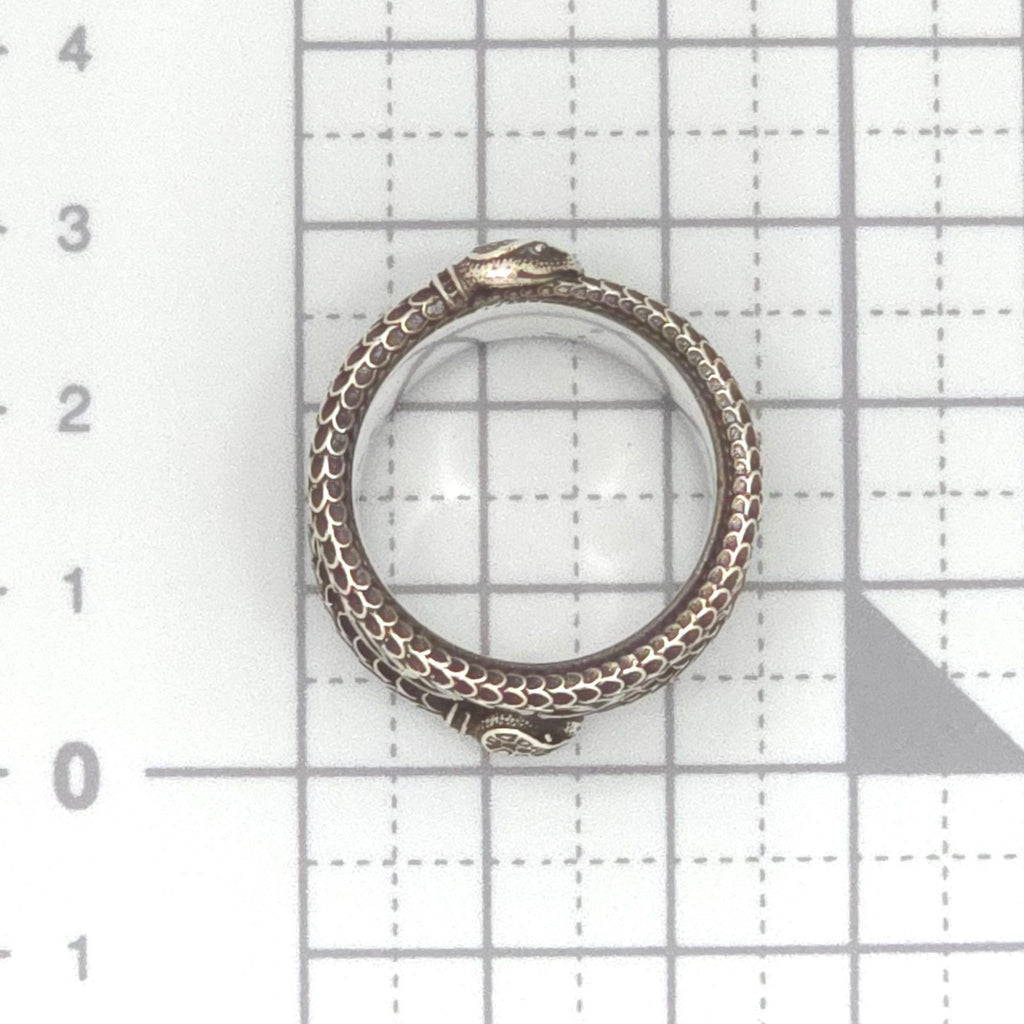 Gucci Double Snake Ring Sterling Silver Aging Finish — view 6