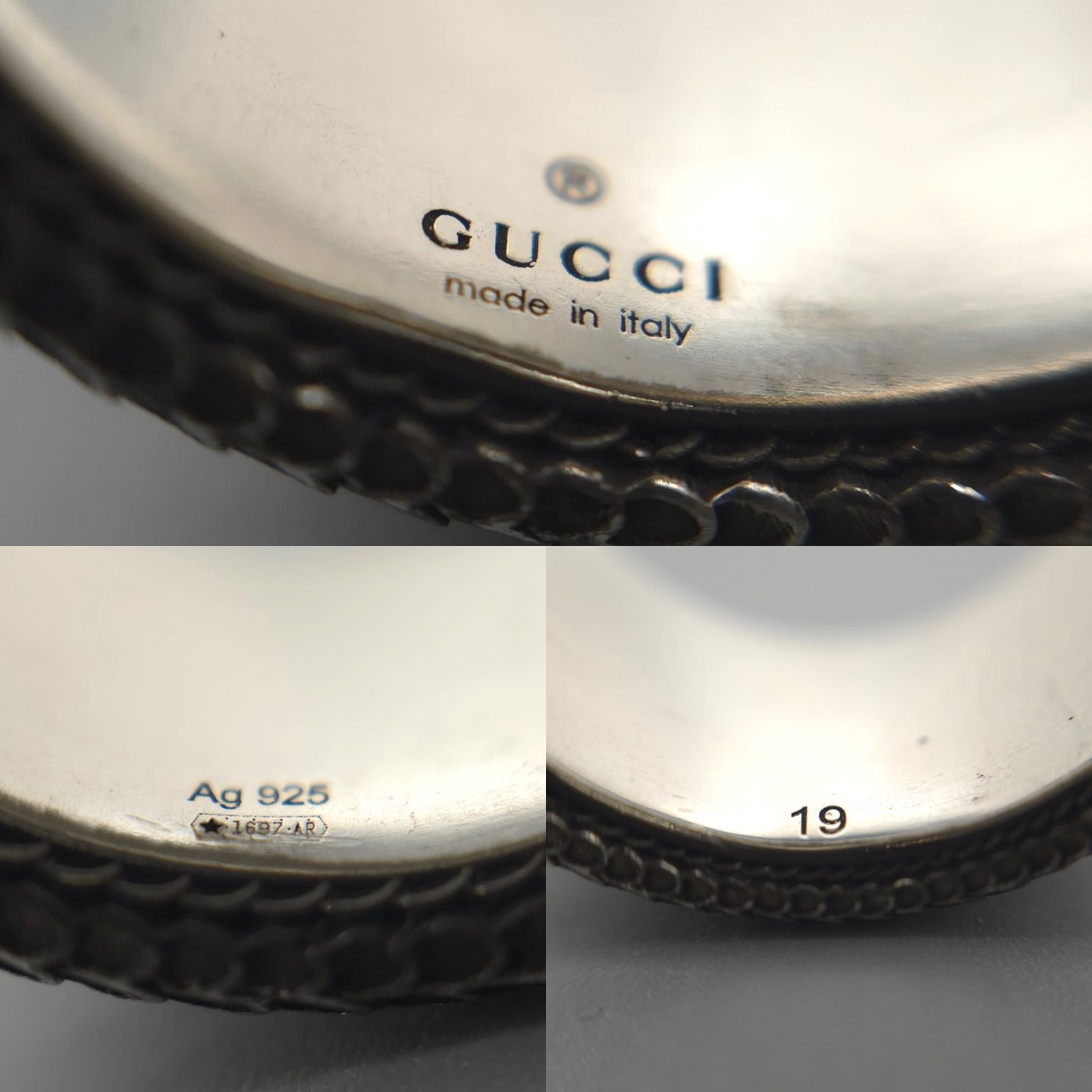 Gucci Double Snake Ring Sterling Silver Aging Finish — view 4