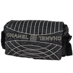 Chanel Sports Line Shoulder Bag CC Logo Nylon Black
