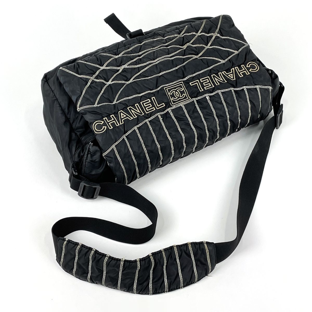 Chanel Sports Line Shoulder Bag CC Logo Nylon Black — view 7