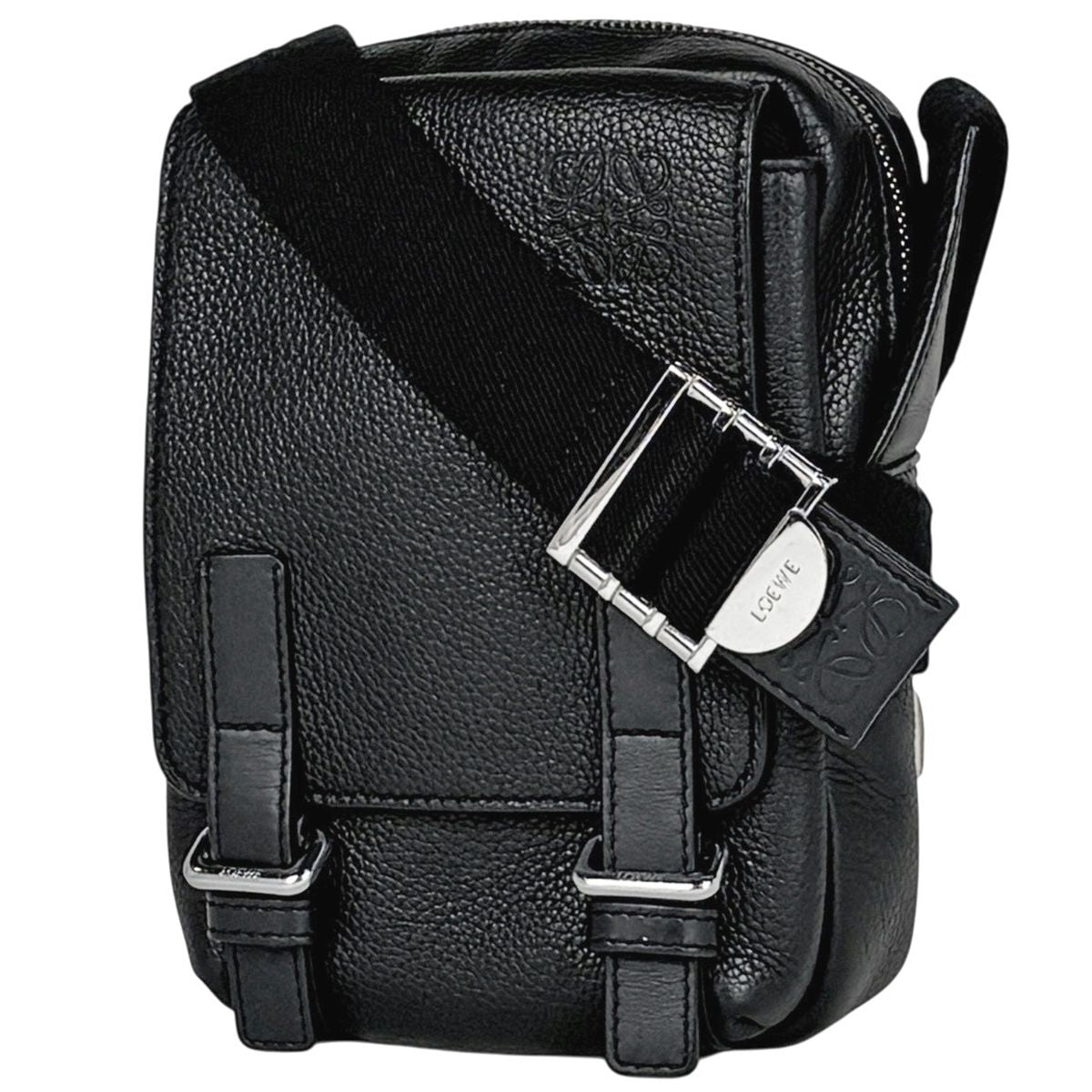 Loewe Military Crossbody XS Shoulder Bag Leather Black