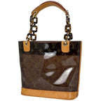 Louis Vuitton Cabas Ambre PM Tote Clear Monogram Handbag Vinyl Brown