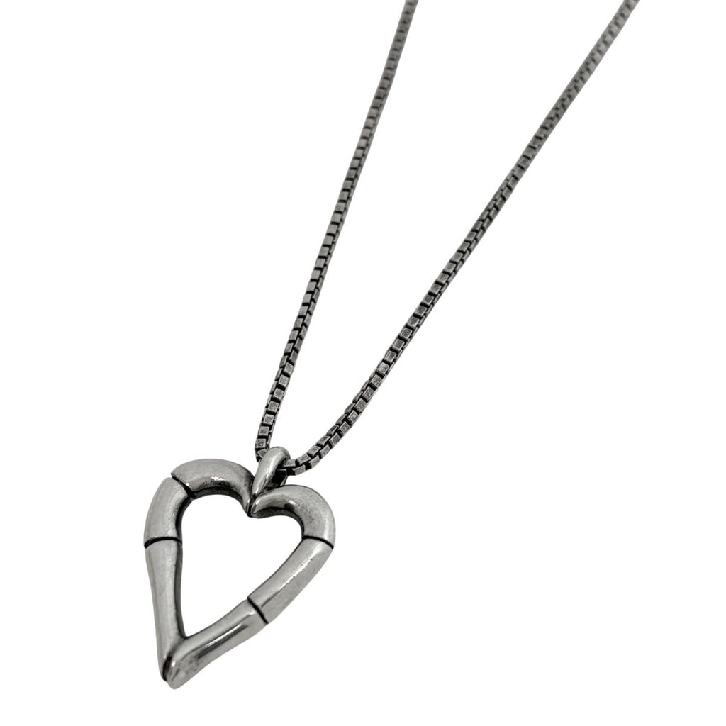 Gucci Heart Motif Necklace 925 Sterling Silver