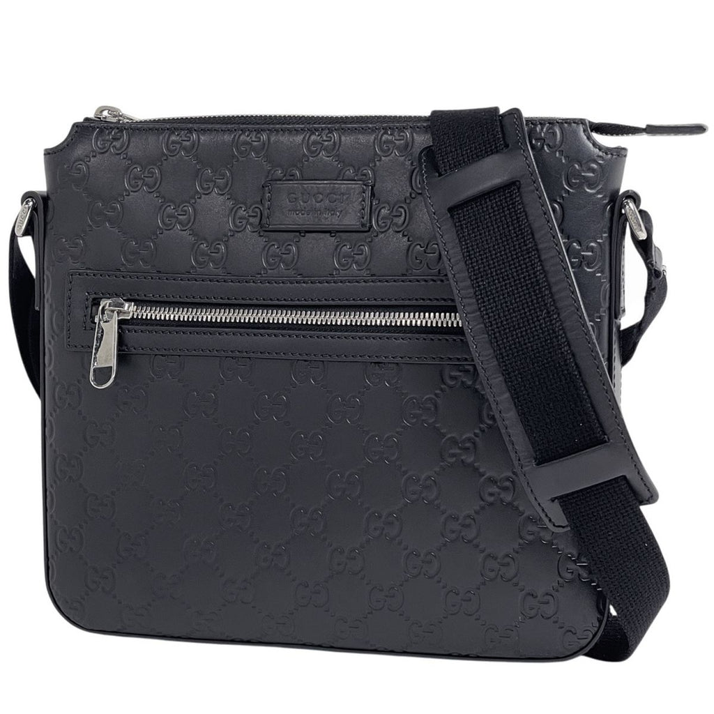 Gucci Guccissima Messenger Bag GG Pattern Shi Marais the Black