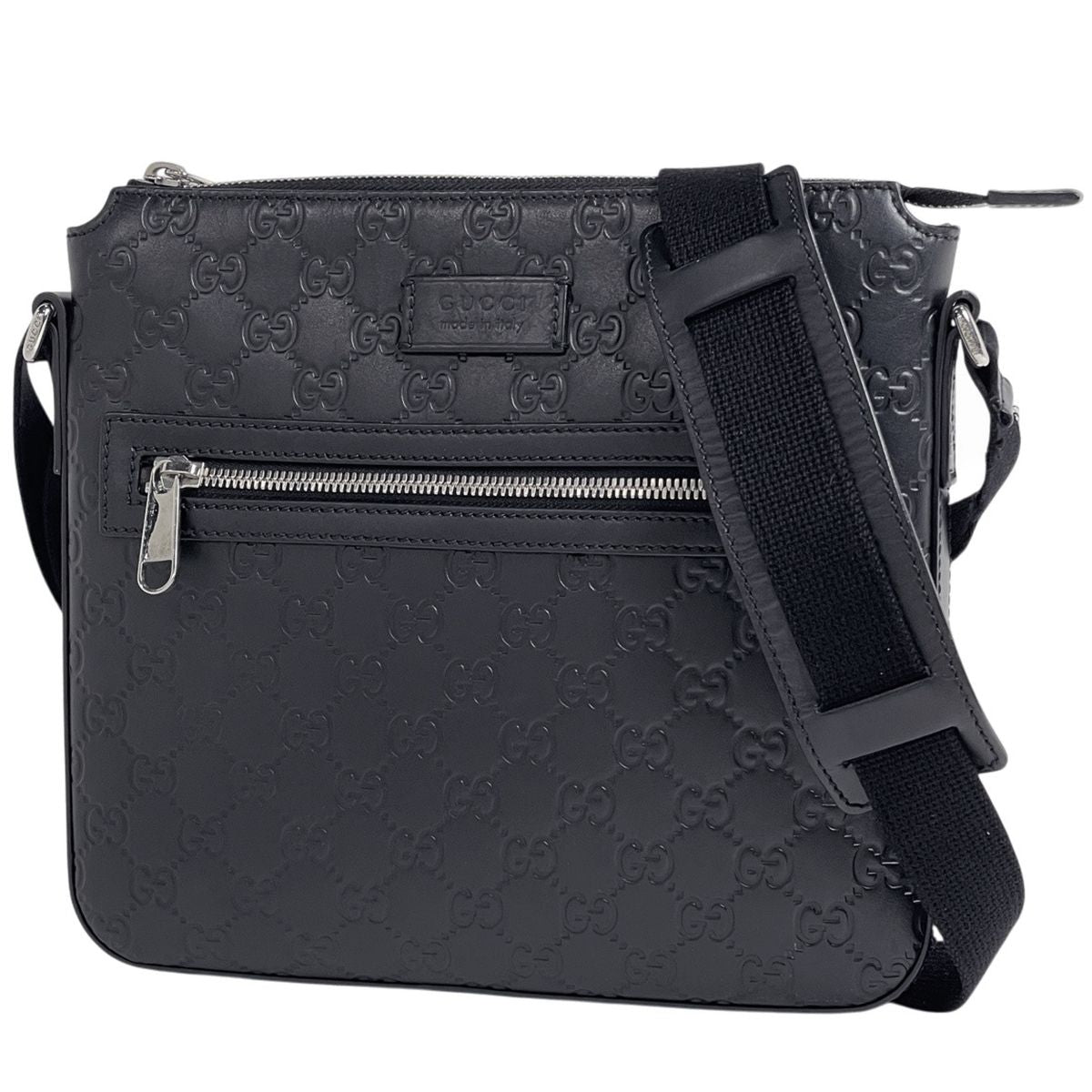 Gucci Guccissima Messenger Bag GG Pattern Shi Marais the Black