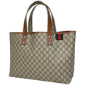 Gucci GG Pattern Tote Sherry Line Beige Brown