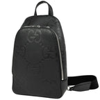 Gucci Jumbo GG Shoulder Bag Cross Leather Black