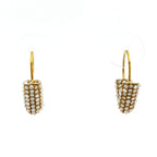 Louis Vuitton Doreil Hoop Essential Lou Earrings Faux Pearl White Gold — view 2