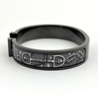 Hermes Clic HH Enamel Bracelet Clac Bangle Metal Black — view 3