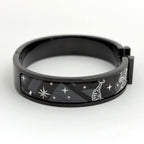 Hermes Clic HH Enamel Bracelet Clac Bangle Metal Black — view 4