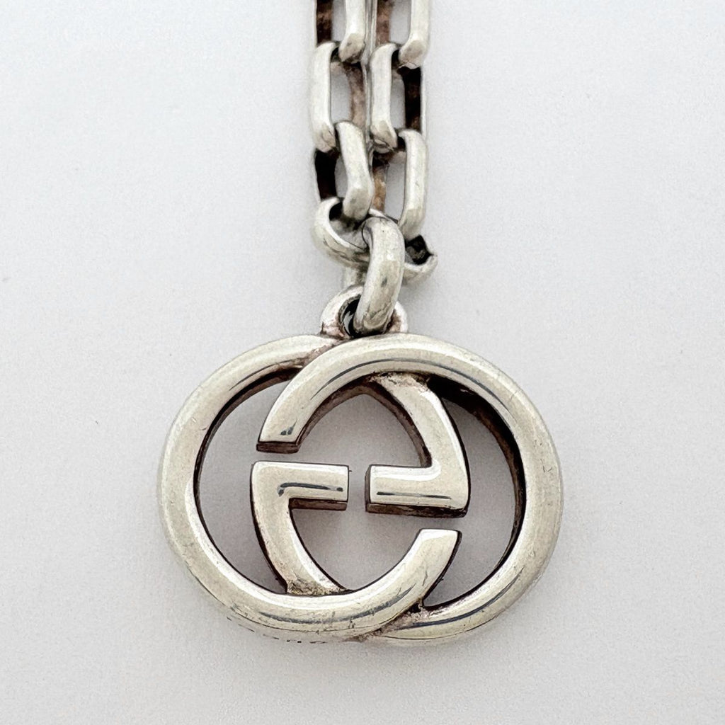 Gucci GG Logo Bracelet Interlocking 925 Sterling Silver — view 2