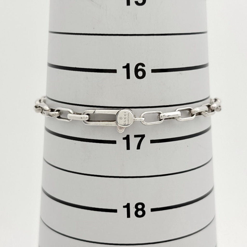 Gucci GG Logo Bracelet Interlocking 925 Sterling Silver — view 5