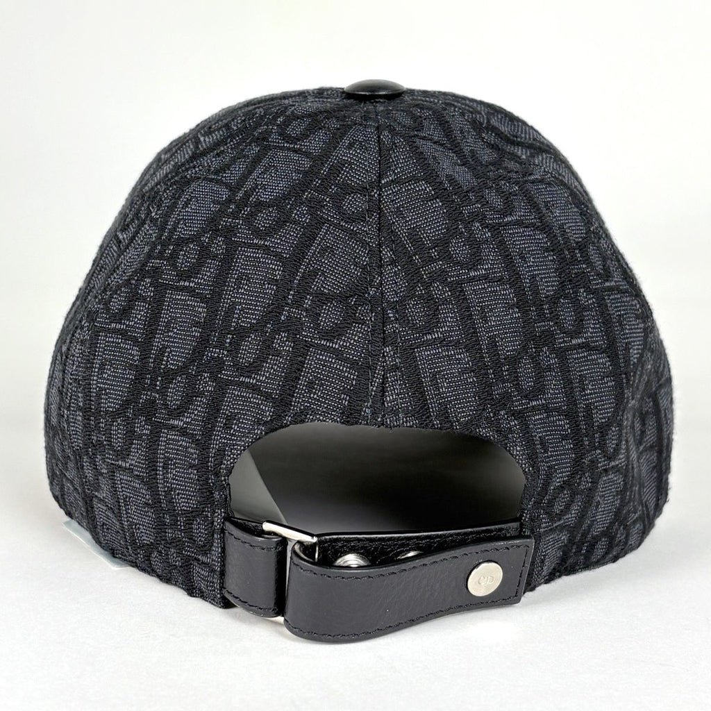 Dior Oblique Cap Baseball Cap Trotter Hat Cap Cotton Black — view 2
