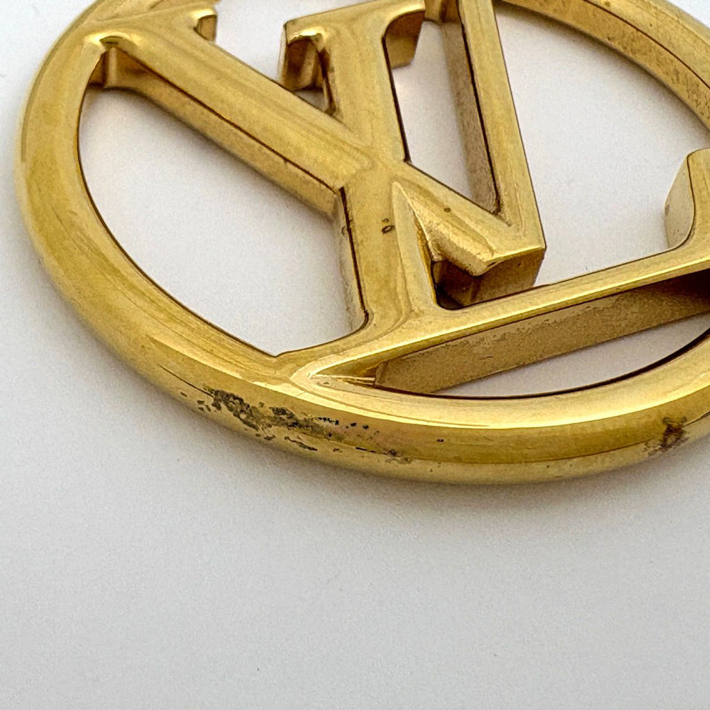 Louis Vuitton Book le Doreil Hoop e LV Circle Gold Plated Earring — view 5