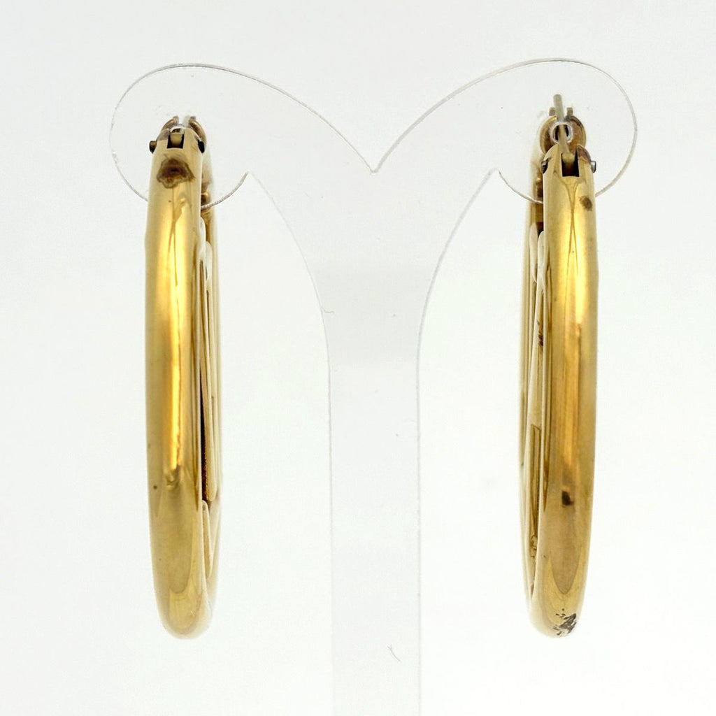 Louis Vuitton Book le Doreil Hoop e LV Circle Gold Plated Earring — view 2