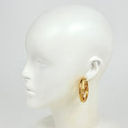 Louis Vuitton Book le Doreil Hoop e LV Circle Gold Plated Earring — view 7