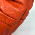 Saint Laurent Logo Shoulder Bag Mom Nia Leather Orange — view 3