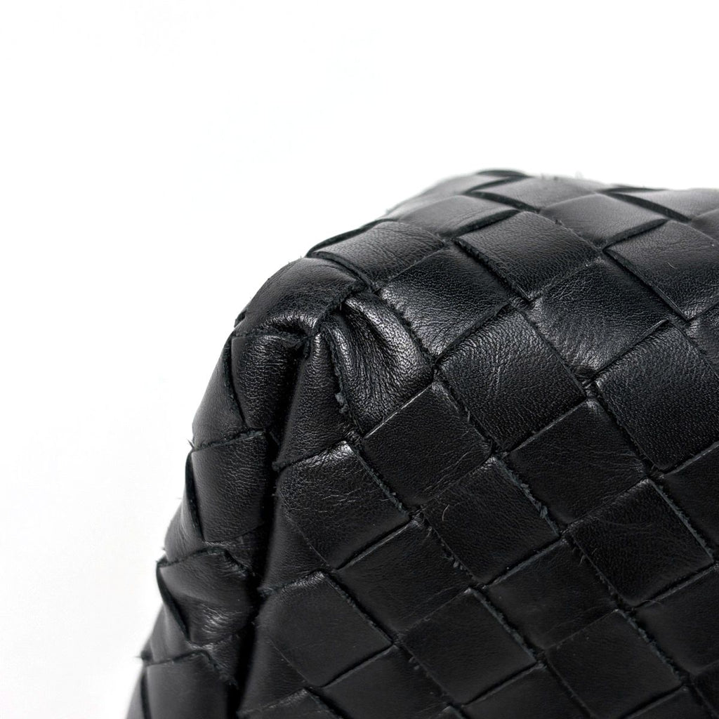 Bottega Veneta Intrecciato Small Rome Bag 2-Way Handbag Leather Black — view 3