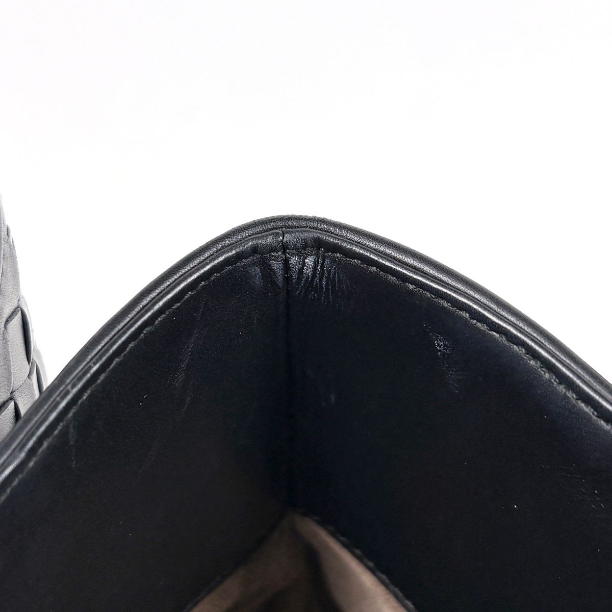 Bottega Veneta Intrecciato Small Rome Bag 2-Way Handbag Leather Black — view 6