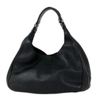 Bottega Veneta Intrecciato Shoulder Bag Leather Black