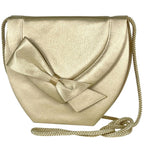 Saint Laurent Ribbon Shoulder Bag Satin Cream