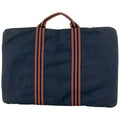 Hermes Fourre Tout Porte Documents Handbag Canvas Navy