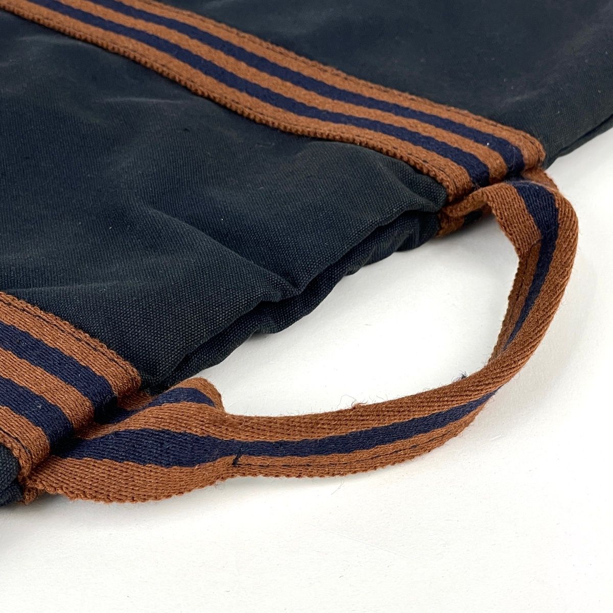 Hermes Fourre Tout Porte Documents Handbag Canvas Navy — view 5