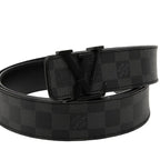 Louis Vuitton Damier Graphite Ceinture Initial 110 44 Black Gray Leather 1- Belt — view 4