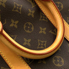 Louis Vuitton Keepall 45 Monogram Leather Brown Boston Bag Gold — view 6