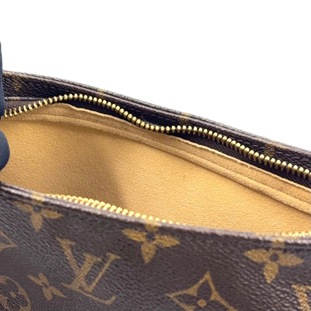 Louis Vuitton Looping MM Monogram Leather Brown Handbag Gold — view 9