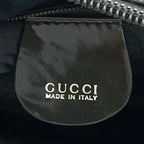Gucci Bamboo 2-Way Shoulder Nylon Black Handbag Silver — view 4