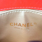 Chanel CC Lambskin Orange Shoulder Bag Gold — view 4