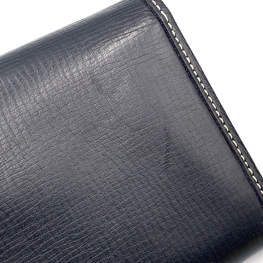 Louis Vuitton Portefeuille Sarah Cuir Utah Initials Leather Navy Wallet Gold — view 9