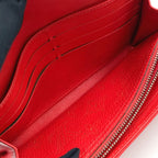 Louis Vuitton Portefeuille Iris Mahina Corail Leather Red Bifold Wallet Silver — view 5