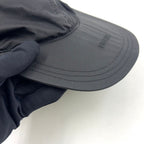 Prada Logo Embroidery Nylon Black Hat Silver — view 7