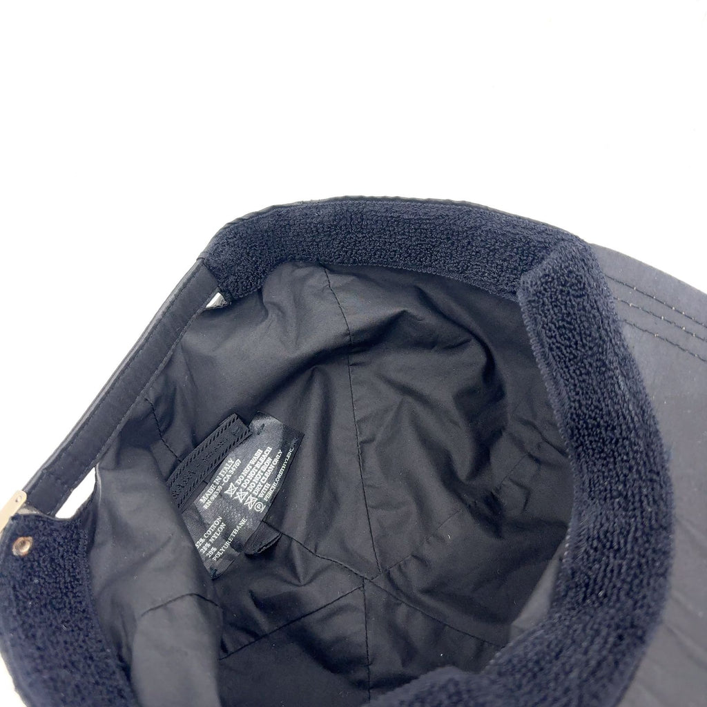 Prada Logo Embroidery Nylon Black Hat Silver — view 9