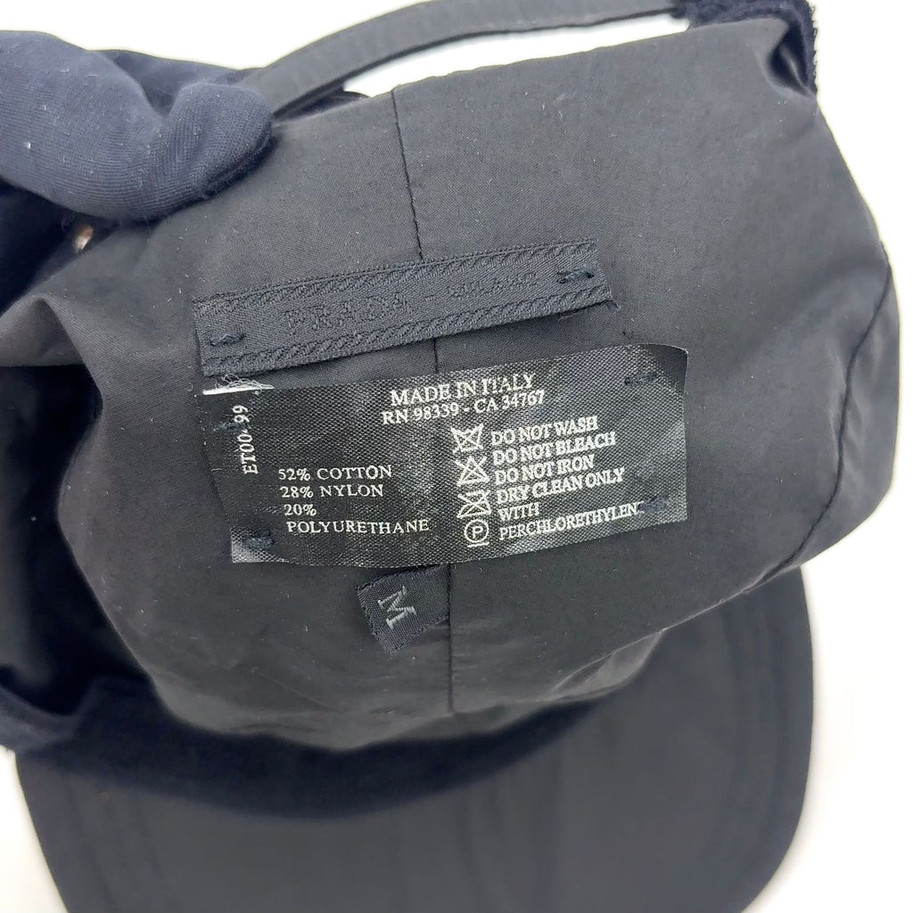 Prada Logo Embroidery Nylon Black Hat Silver — view 5