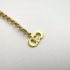 Dior CD Logo Round Gold Plated Necklace — view 4