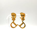 Dior CD Logo Swing Gold Plated Earrings — view 3