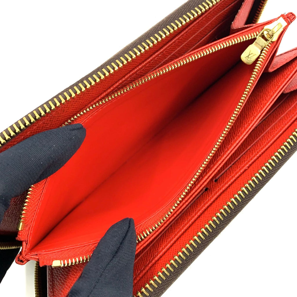 Louis Vuitton Portefeuille Clemence Monogram Rifd Compatible Piment Leather — view 5