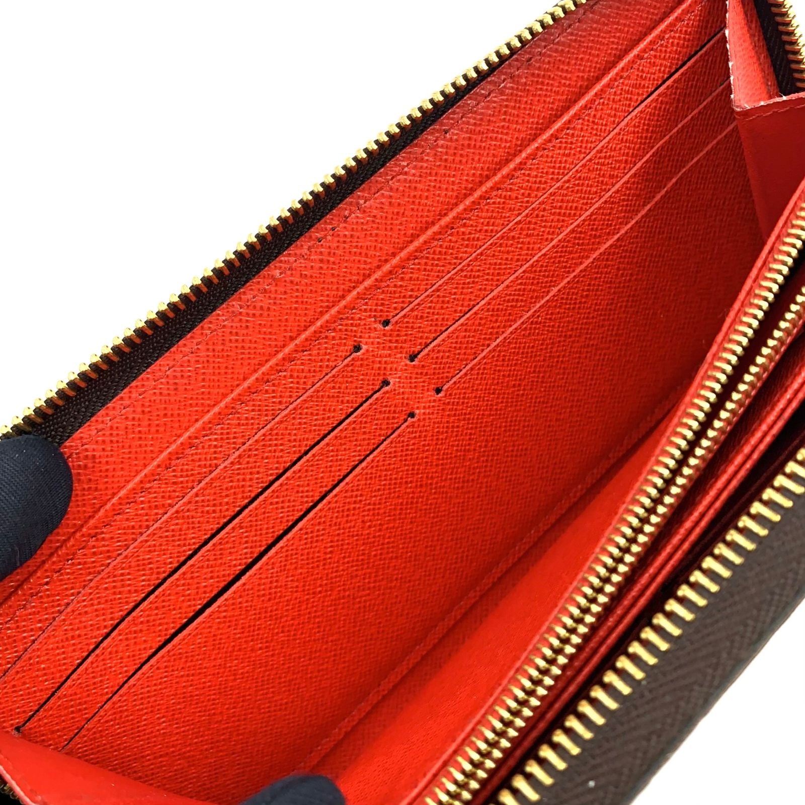 Louis Vuitton Portefeuille Clemence Monogram Rifd Compatible Piment Leather — view 7
